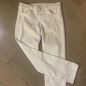 J Brand size 26 cropped white tencel 7/8 jeans